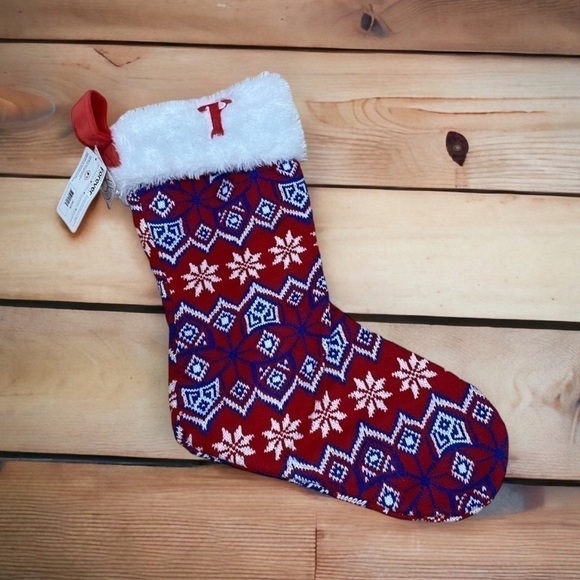Phillies Fair Isle Christmas Stocking NWT MLB Red Philadelphia Baseball - Picture 1 of 4